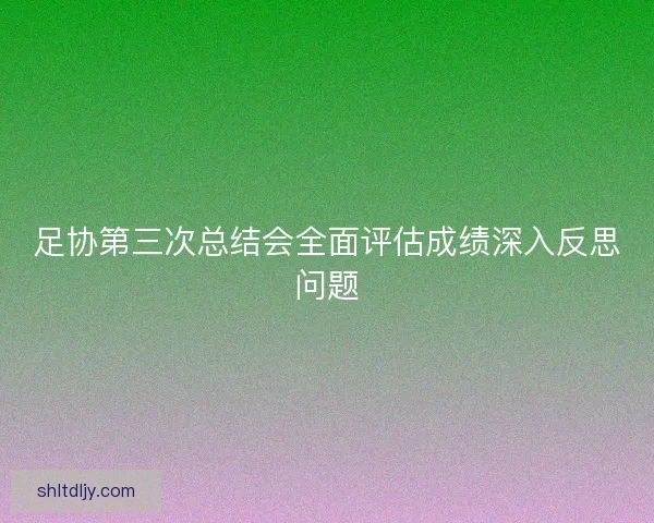 足协第三次总结会全面评估成绩深入反思问题